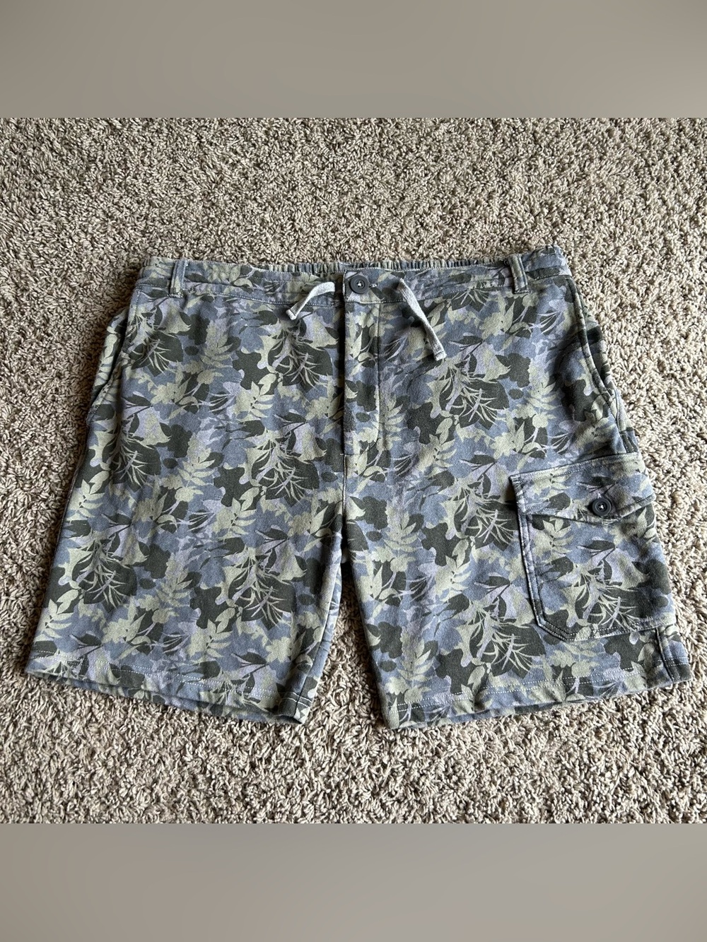 Johnnie-O Sweat Shorts Mens Large(36x8)Gray Charcoal Jungle Lounger Cotton Blend